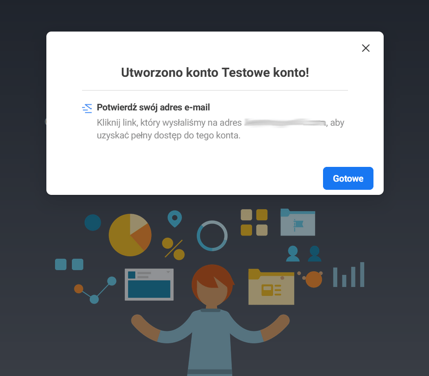 3 Business Manager potwierdź maila